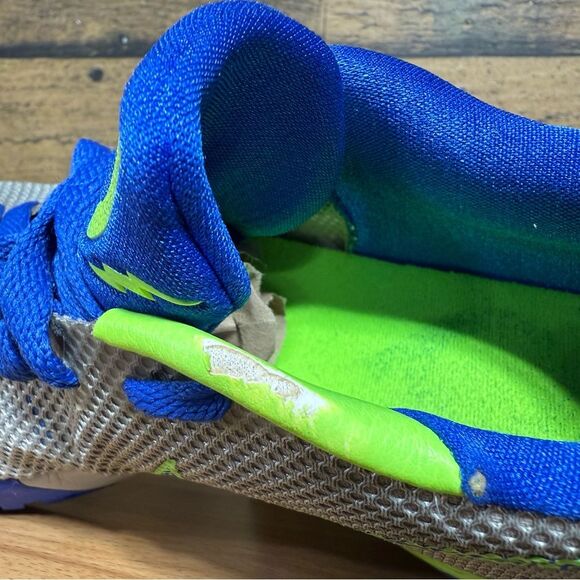 Nike KD trey 5 Gray and Blue Athletic Shoes with Green Accents